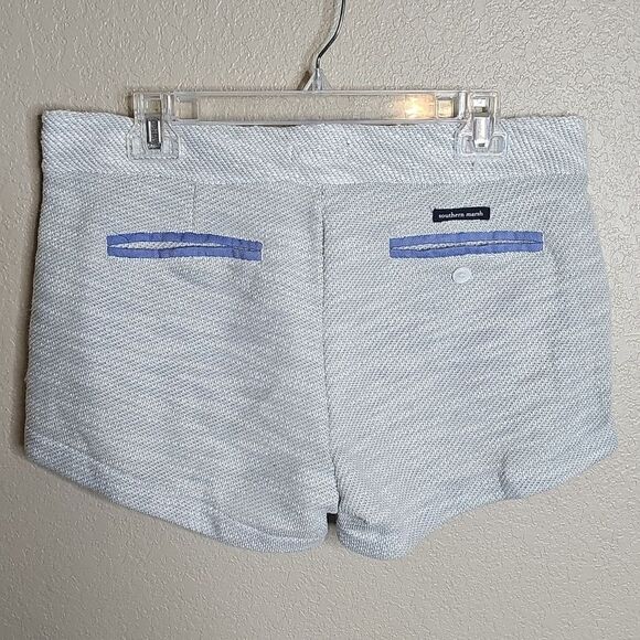 Southern Marsh Silver Metallic Gray Knit  Shorts 10 - Picture 5 of 8